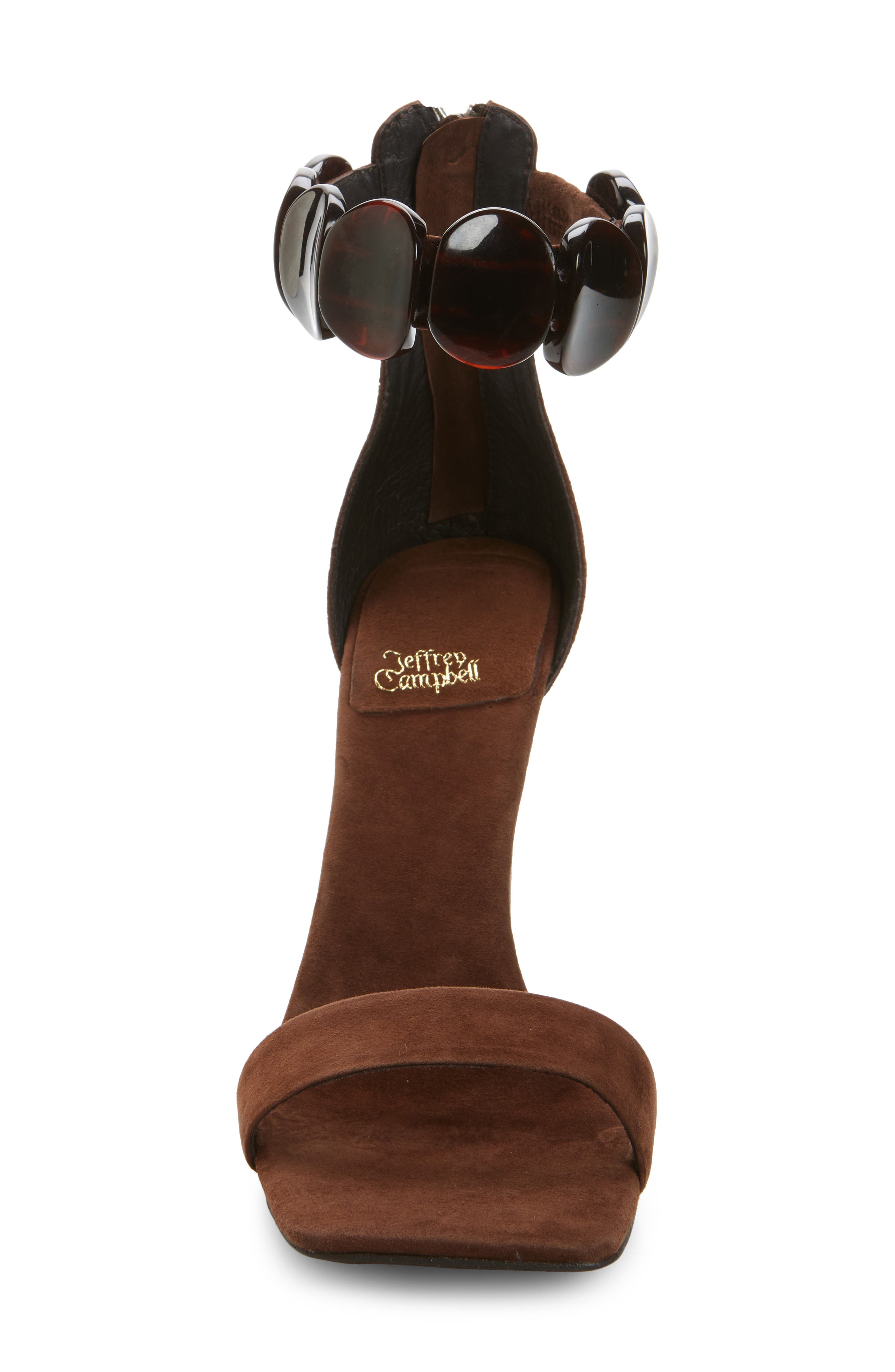 Jeffrey Campbell Palia Ankle Strap Sandal, Alternate, color, Brown Suede Combo