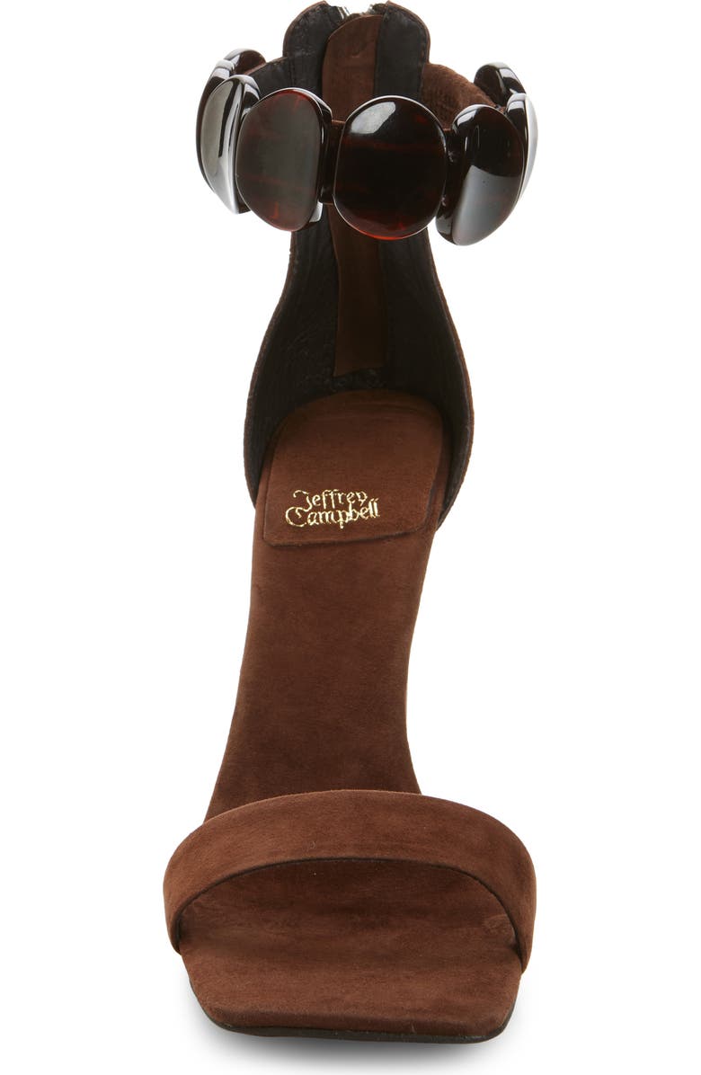 Jeffrey Campbell Palia Ankle Strap Sandal, Alternate, color, Brown Suede Combo