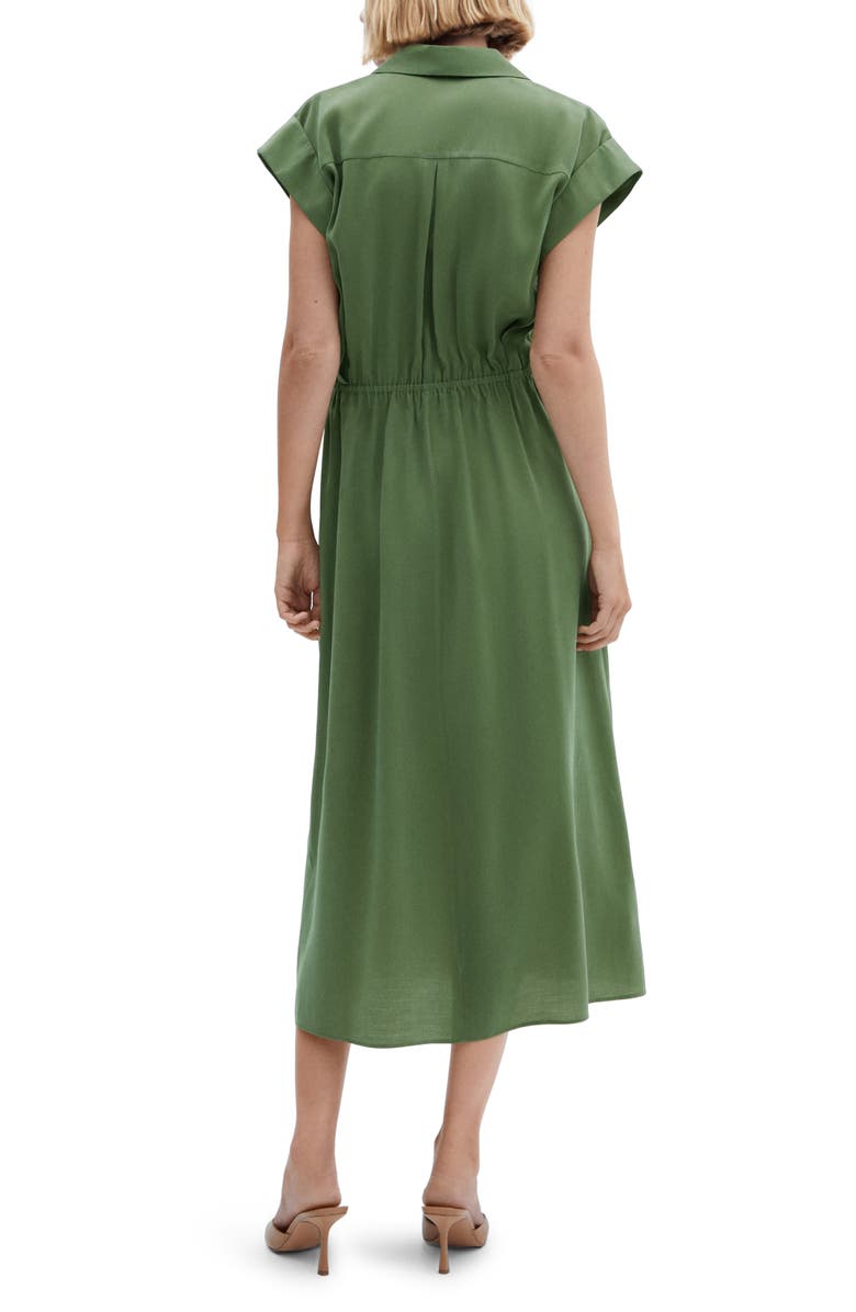 MANGO Surplice V-Neck Midi Shirtdress, Alternate, color,