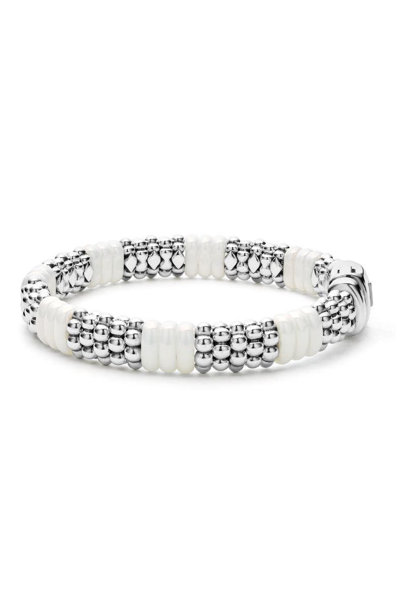 LAGOS White Caviar Station Rope Bracelet, Alternate, color, White