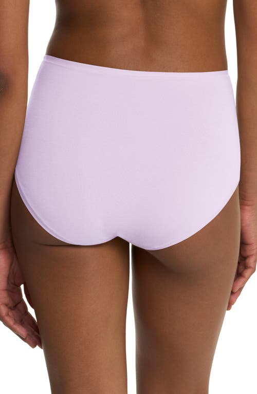 Natori Bliss Bare Cotton High Waist Brief In Purple