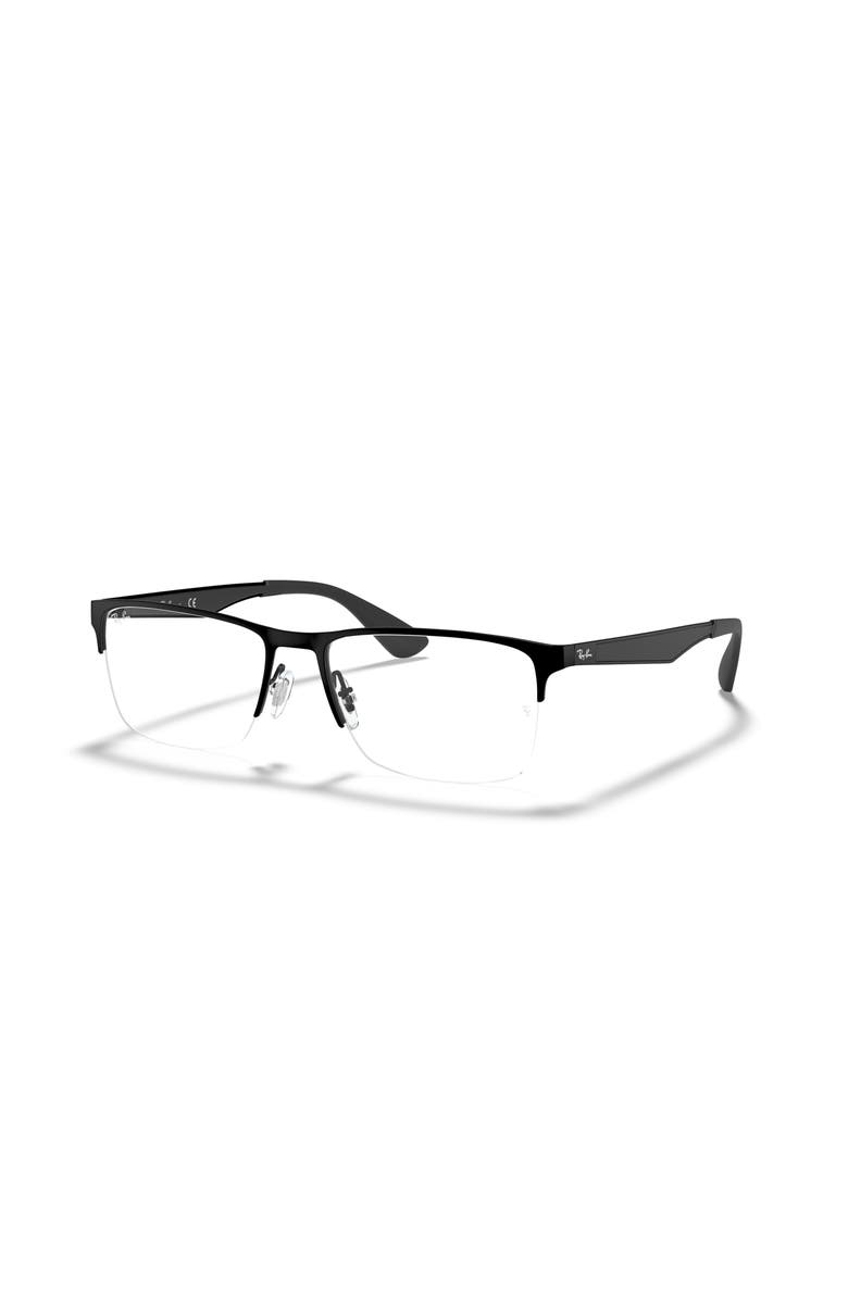 Ray-Ban 58mm Rectangle optical glasses, Main, color, Black