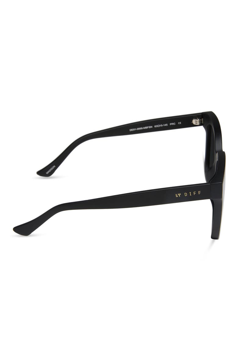Madison 63mm Oversize Square Sunglasses, Alternate, color, GRY W/SILVER FL