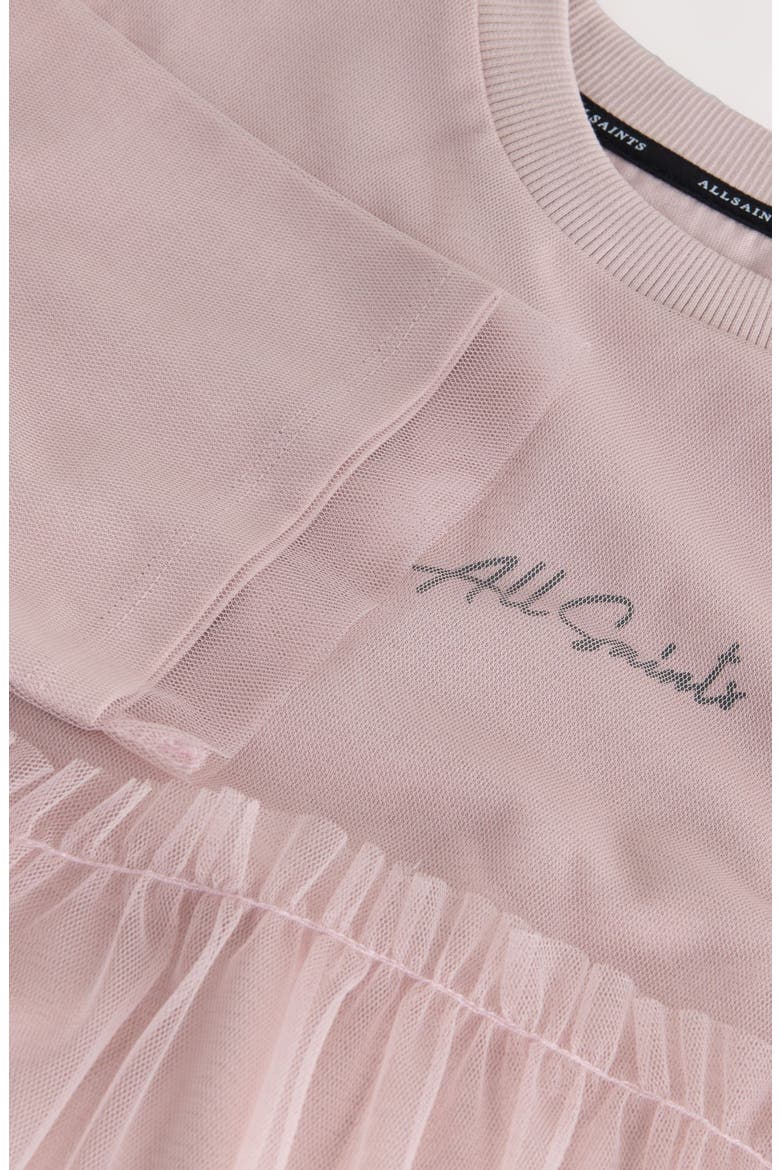 Kids' Mesh Skirt T-Shirt Dress, Alternate, color, PINK