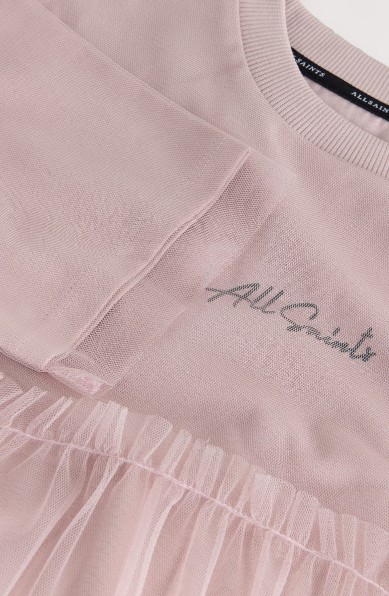 smALLSAINTS by ALLSAINTS Kids' Mesh Skirt T-Shirt Dress, Alternate, color, Pink