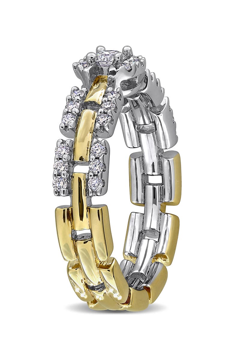 Created Forever Lab-Grown Diamond Chain Ring, Alternate, color, White