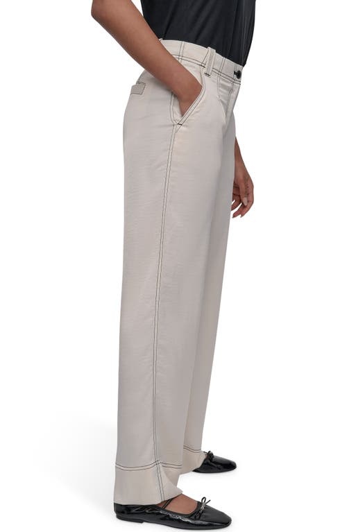 Dkny Glazed Contrast Stitch Straight Leg Pants