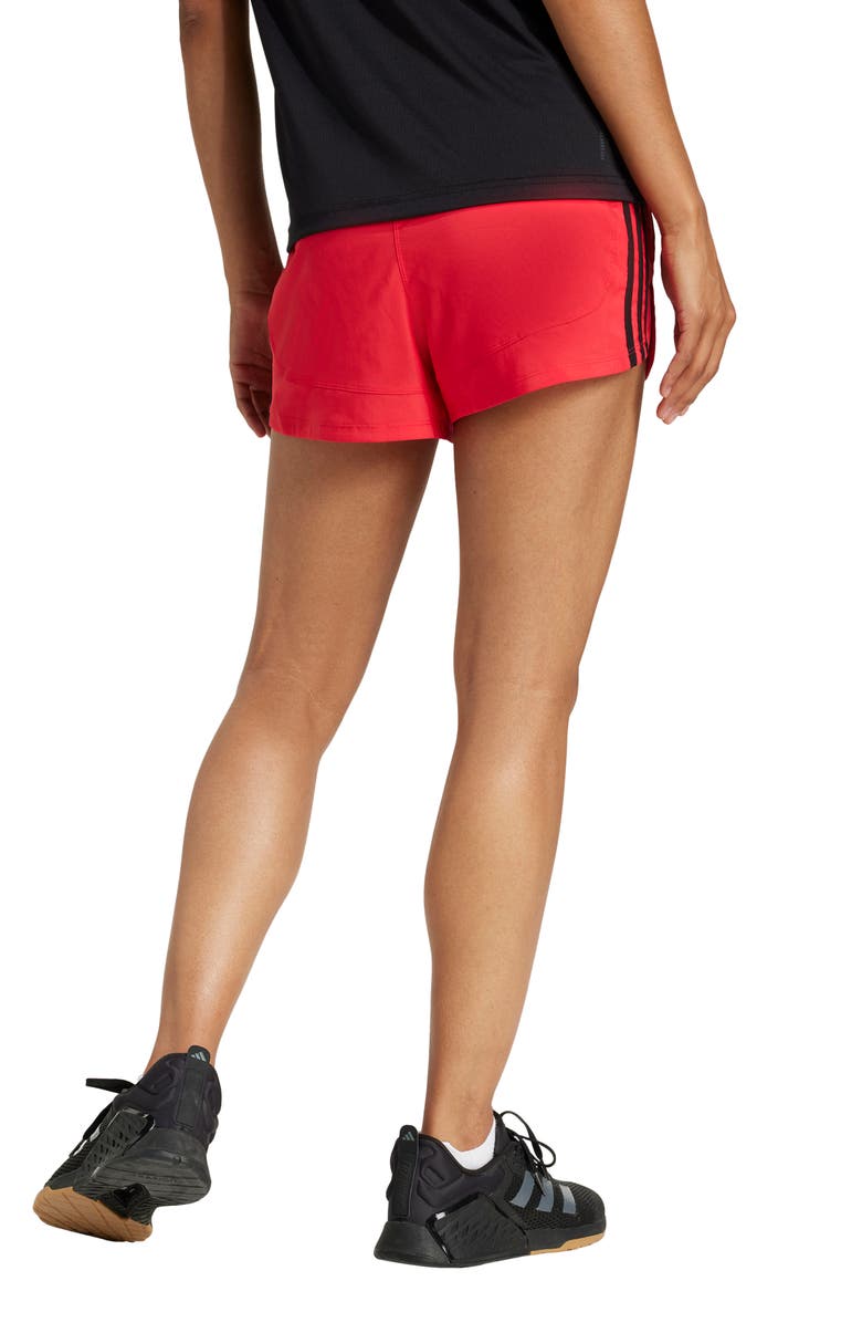 adidas Pacer High Waist Recycled Polyester Shorts, Alternate, color, 