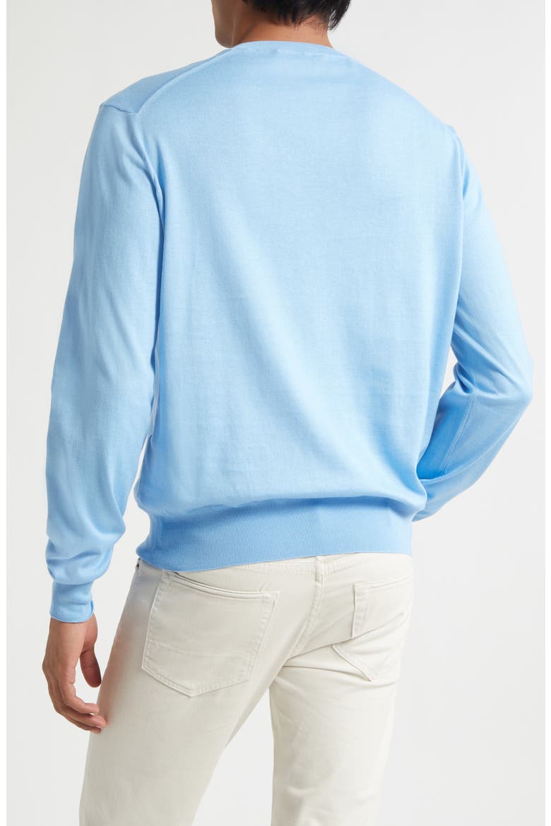 Cotton Sweater, Alternate, color, TURQUOISE