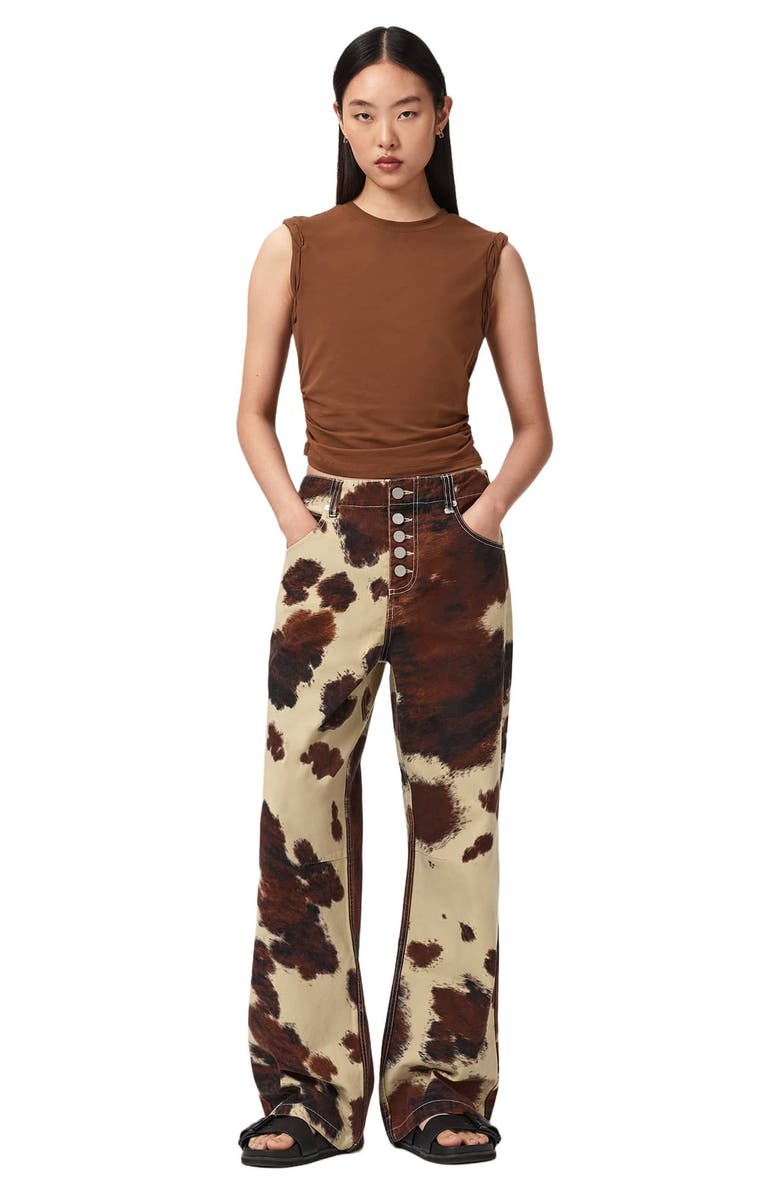 AllSaints Tay Carpenter Jeans, Alternate, color, Cow Print