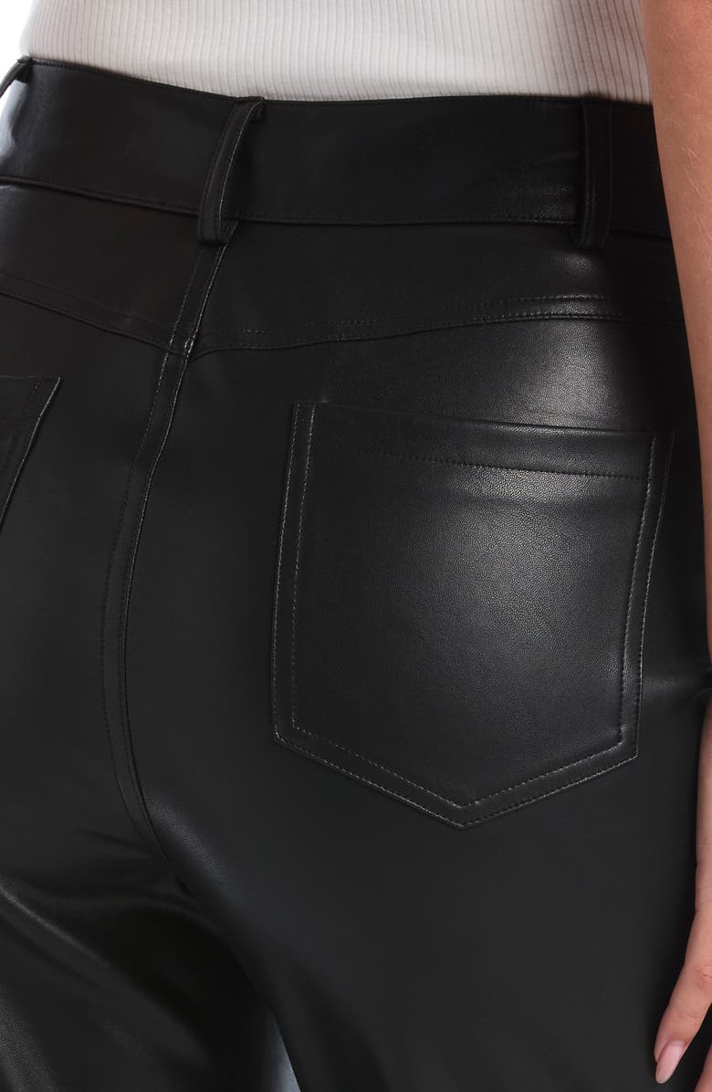 Laundry by Shelli Segal Cropped Faux Leather Bootcut Pants, Alternate, color, Black