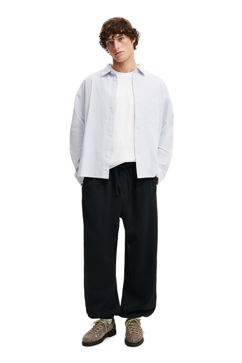 Men's Super Baggy Cuffed Track Pant, Alternate, color, Black