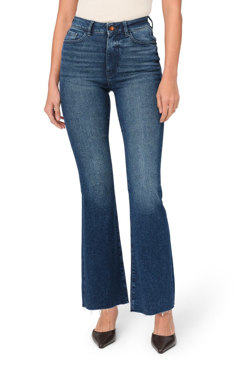 Nao Raw Hem Bootcut Jeans, Main, color, HUNTINGTON