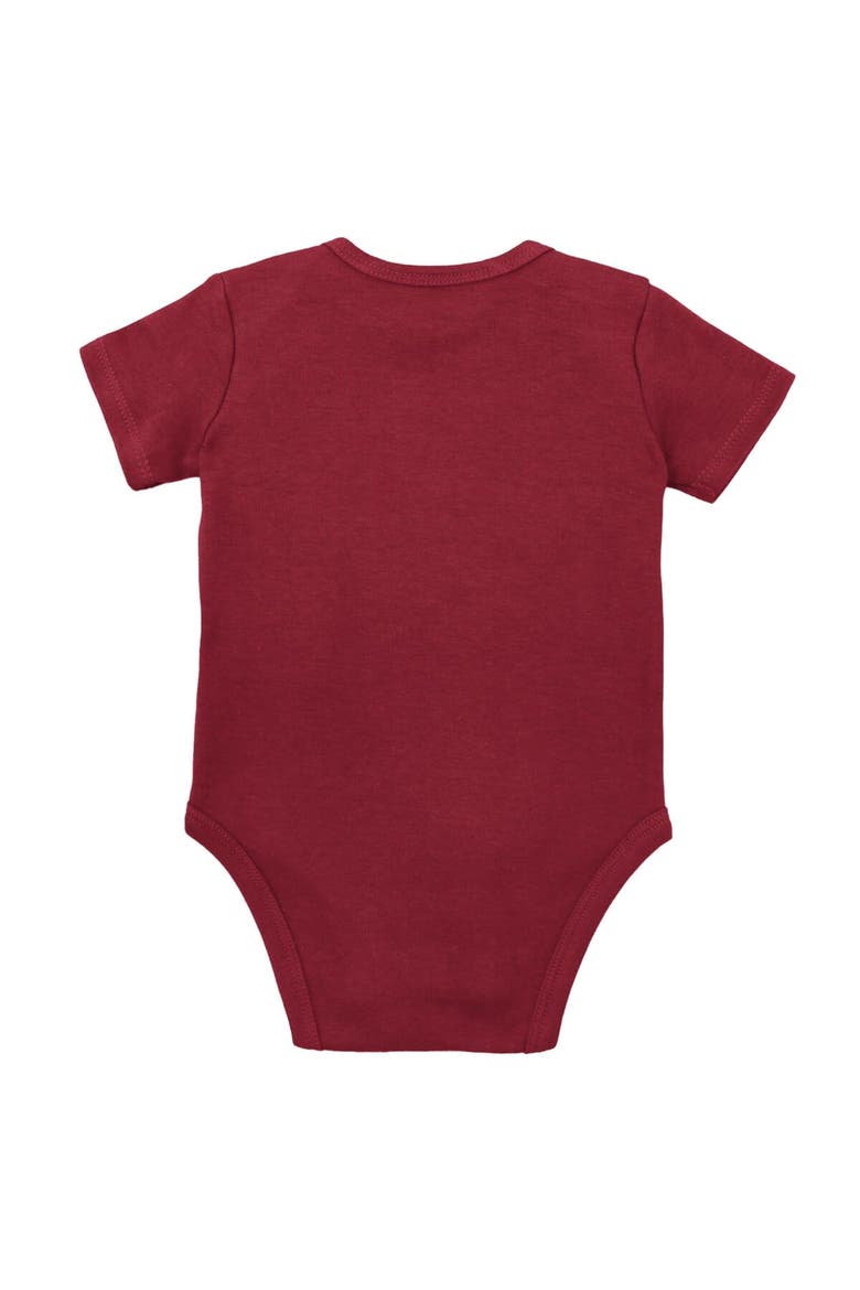 Infant Mitchell & Ness Crimson/Heather Gray Alabama Crimson Tide 3-Pack Bodysuit, Bib and Bootie Set, Alternate, color, Crimson