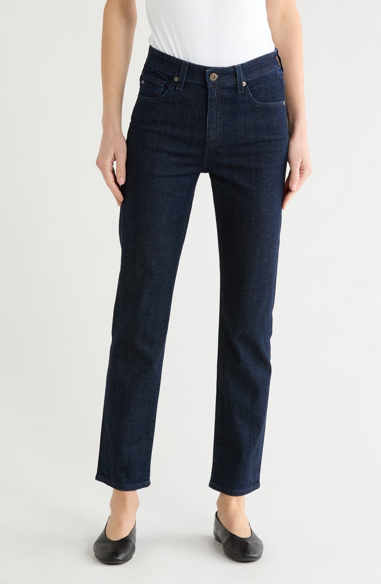 AG Saige High Waist Straight Leg Jeans, Main, color, Montreal