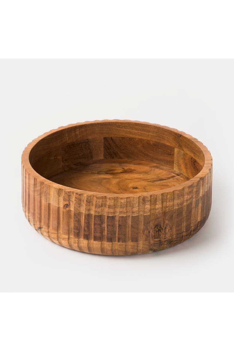 Etta Acacia Wood Bowls, Alternate, color, Brown - Large
