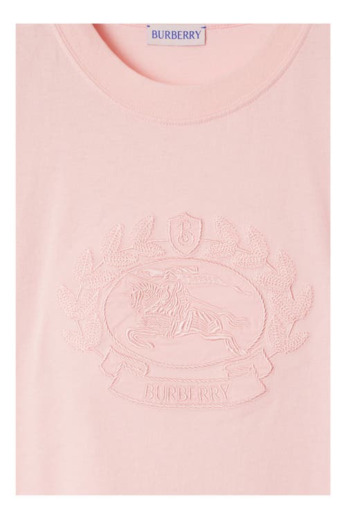 Burberry Boxy Cotton T-shirt In Pink