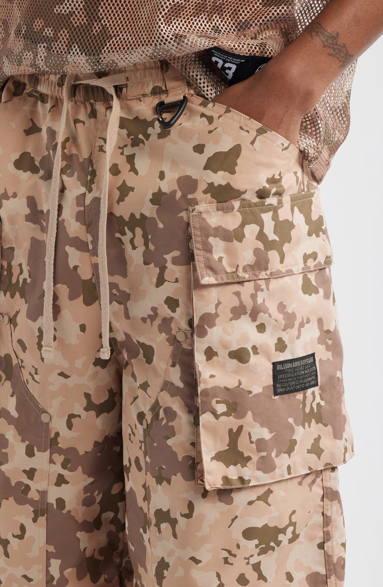 Billionaire Boys Club Camo Cargo Pants, Alternate, color, Doeskin