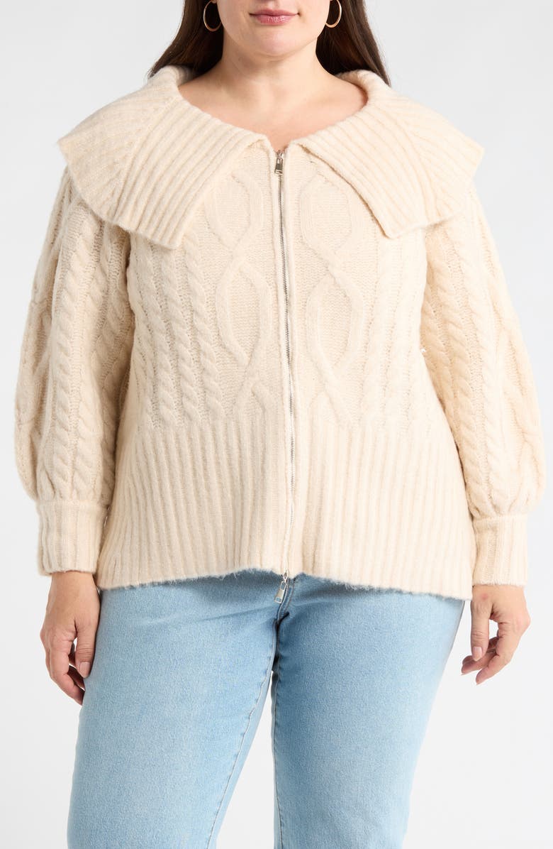 SUGARLIPS Mitchell Crop Zip Cardigan, Alternate, color,