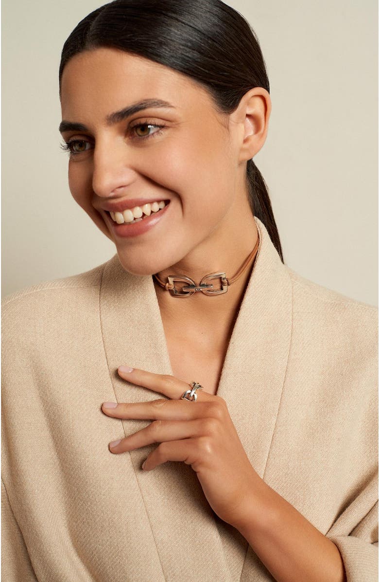 CXC DC Stirrup Ring, Alternate, color, Silver