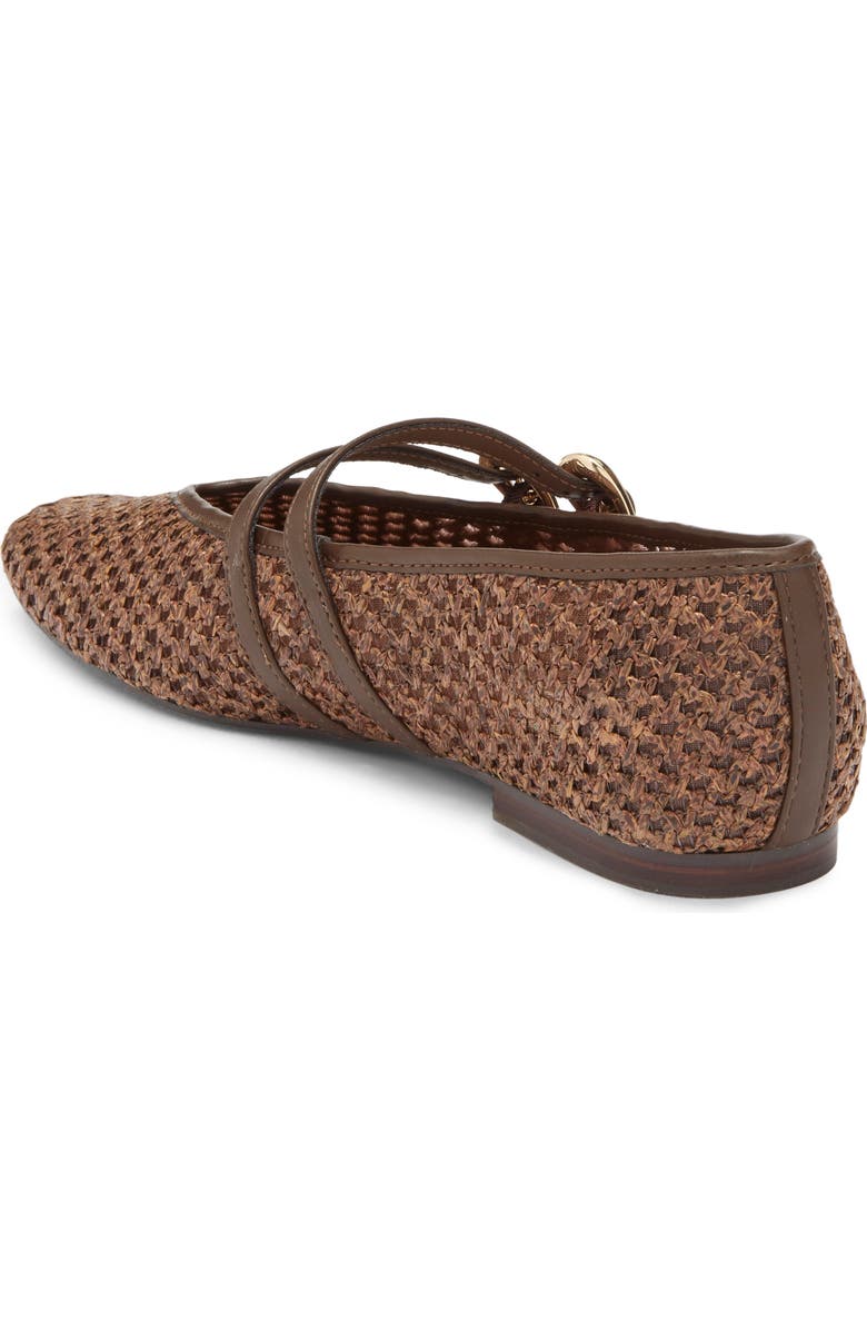 Dolce Vita Alenia Woven Mary Jane Flat, Alternate, color, Chocolate Raffia