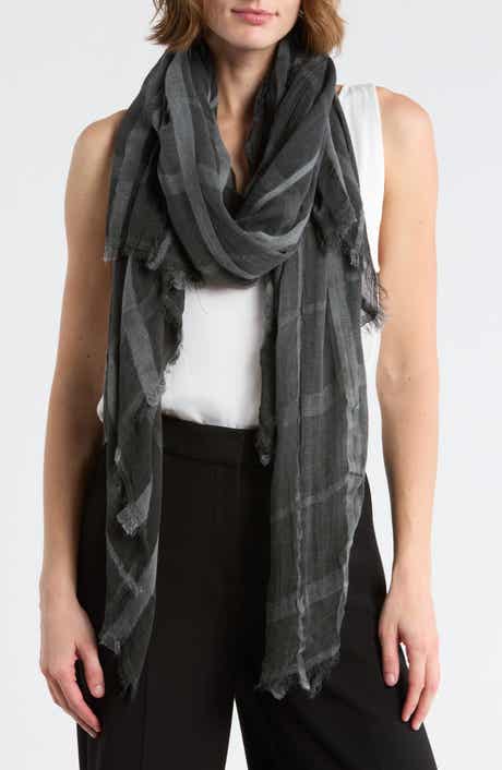 NORDSTROM RACK Lightweight Windowpane Scarf