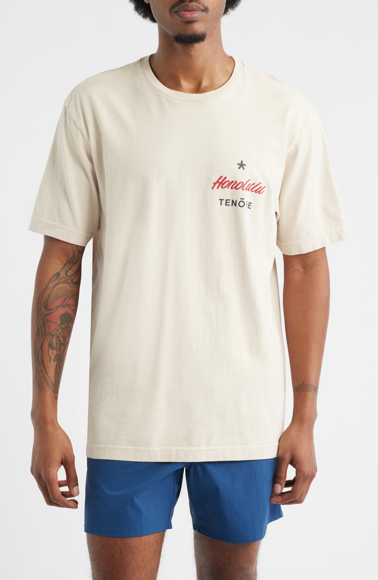TENŌRE Honolulu Star Graphic Print T-Shirt, Main, color, Light Khaki