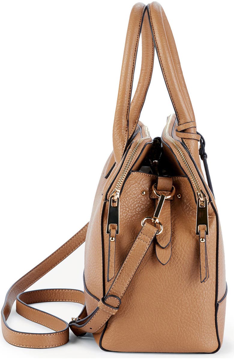 Sole Society Nera Faux Leather Satchel, Alternate, color,