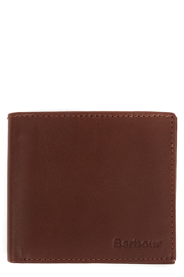 Colwell Leather Bifold Wallet, Main, color, BROWN CLASSIC TARTAN