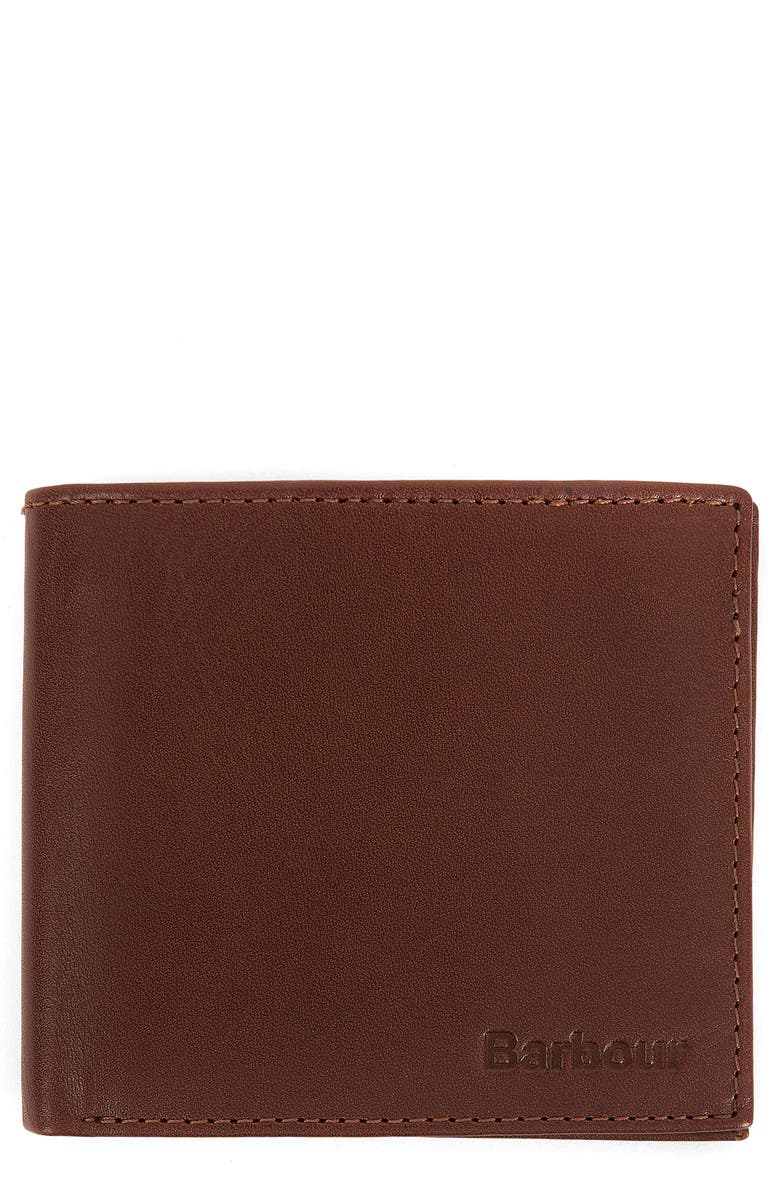 Barbour Colwell Leather Bifold Wallet, Main, color,