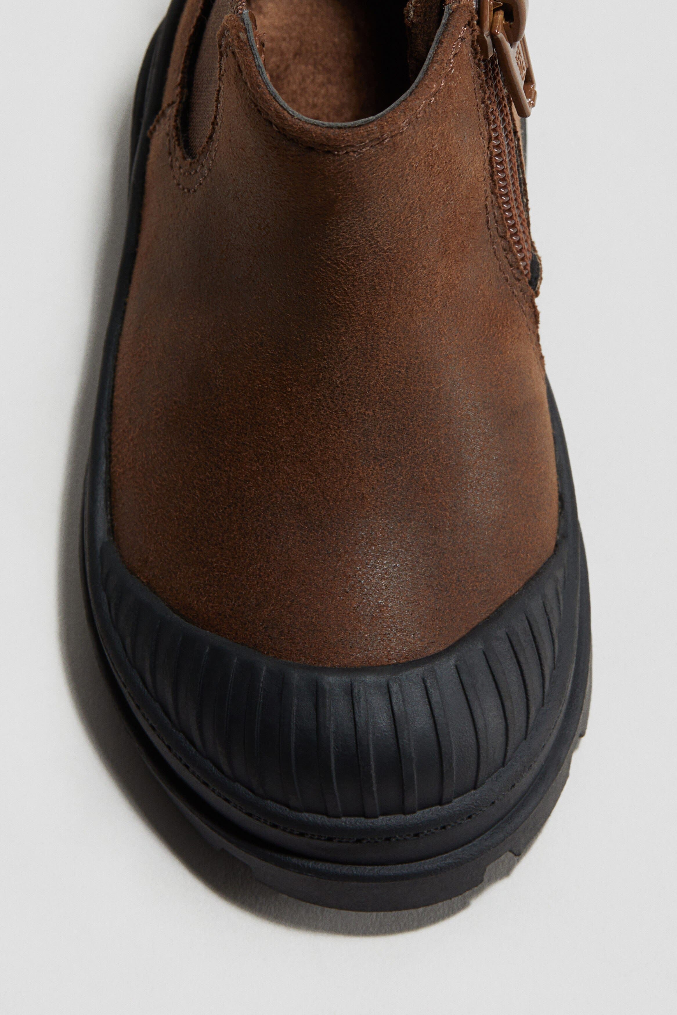 Chunky Chelsea Boots, Alternate, color, Brown/black