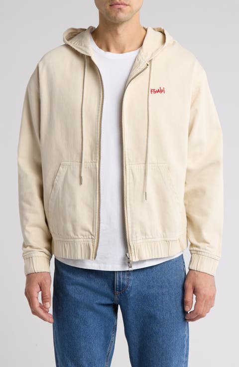Men's Ivory Zip Up Hoodies | Nordstrom