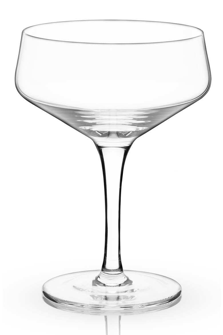 Raye Crystal Angled Coupe Glasses Set of 2, Alternate, color, CLEAR
