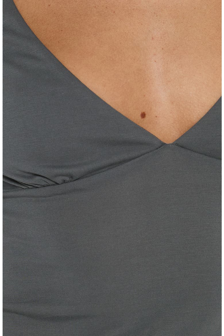 Back to Friends V-Neck Top, Alternate, color, GREY