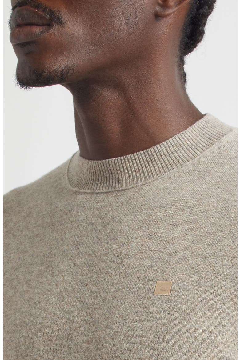 Kalas Core Face Patch Wool & Yak Hair Sweater, Alternate, color, GREIGE MELANGE