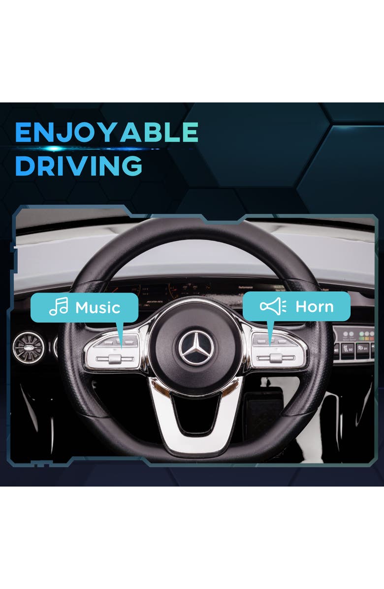 Qaba Mercedes-Benz AMG CLA 45 12V Kids Ride on Car w/ Remote, Suspension, Alternate, color, Black