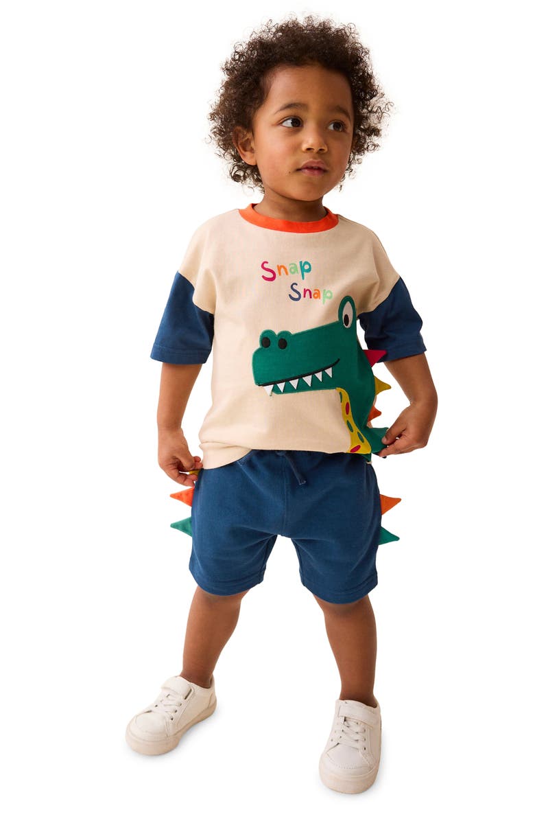 NEXT Kids' Crocodile T-Shirt & Shorts Set, Alternate, color, 