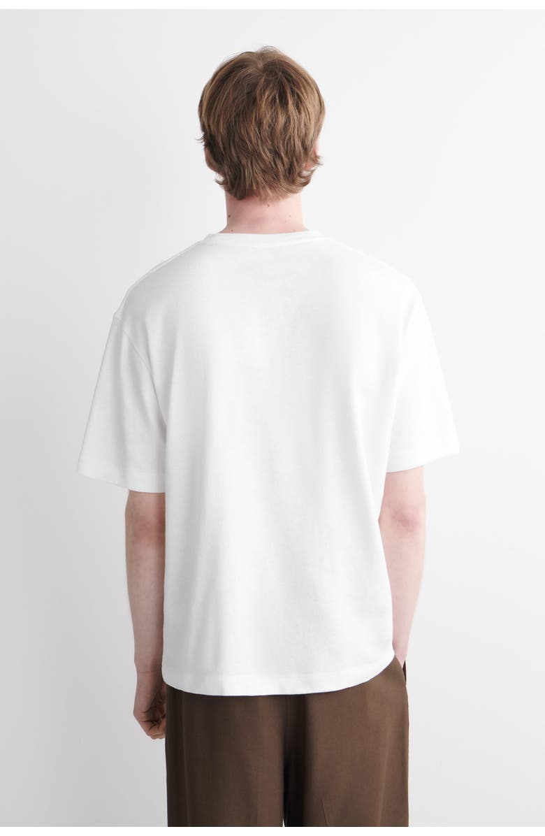 COS Relaxed Cotton-linen T-shirt, Alternate, color, White