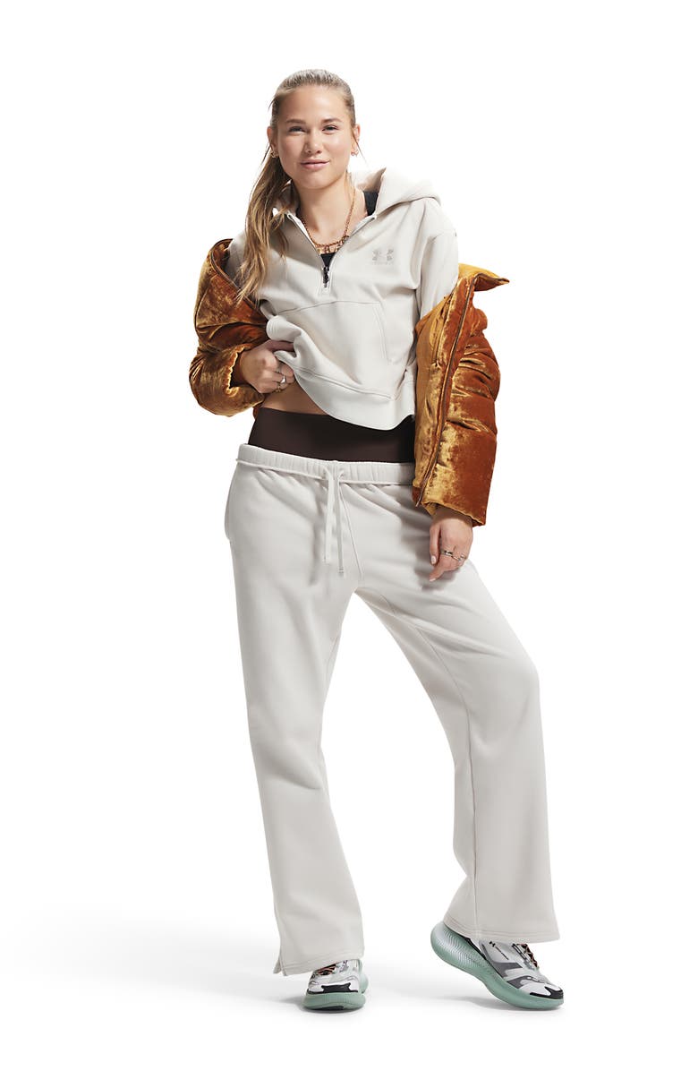 Under Armour Icon Vida Cotton Blend Fleece Sweatpants, Alternate, color, Summit White/ Summit White