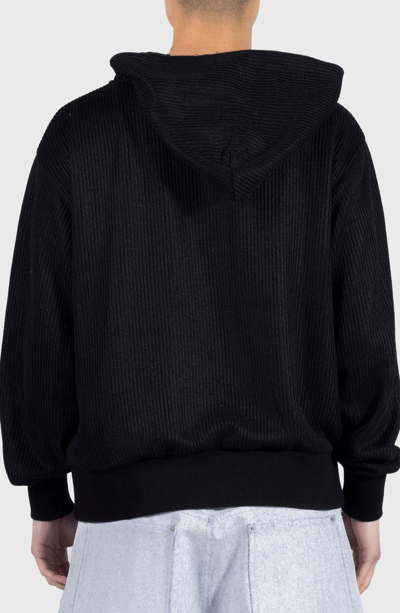 PLEASURES Twitch Graphic Waffle Knit Zip Hoodie, Alternate, color,