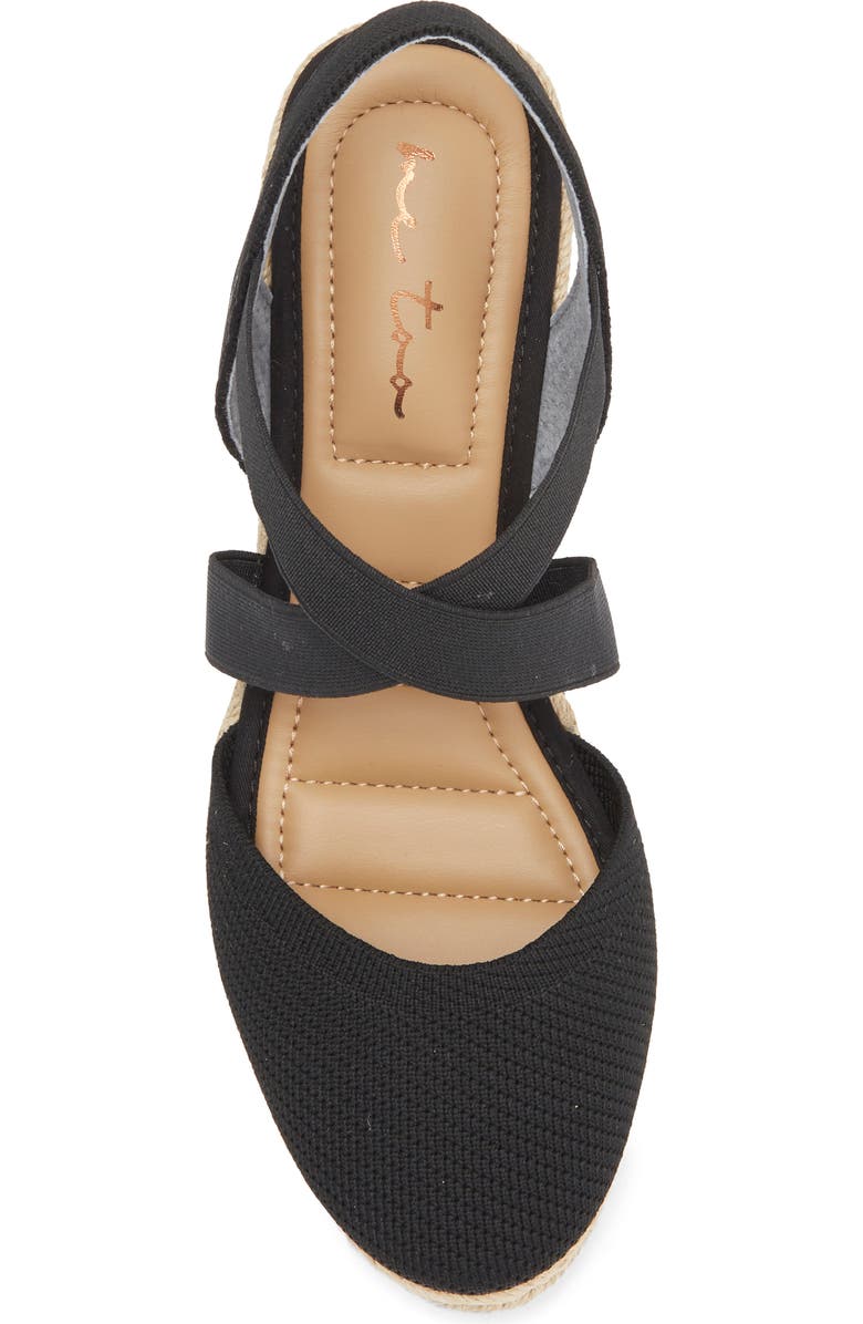Me Too Stelle Espadrille Wedge Sandal, Alternate, color, Black