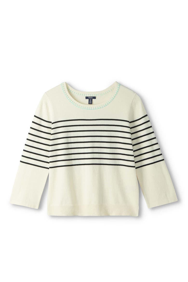 Black Stripes Sweater, Alternate, color, WHISPER WHITE