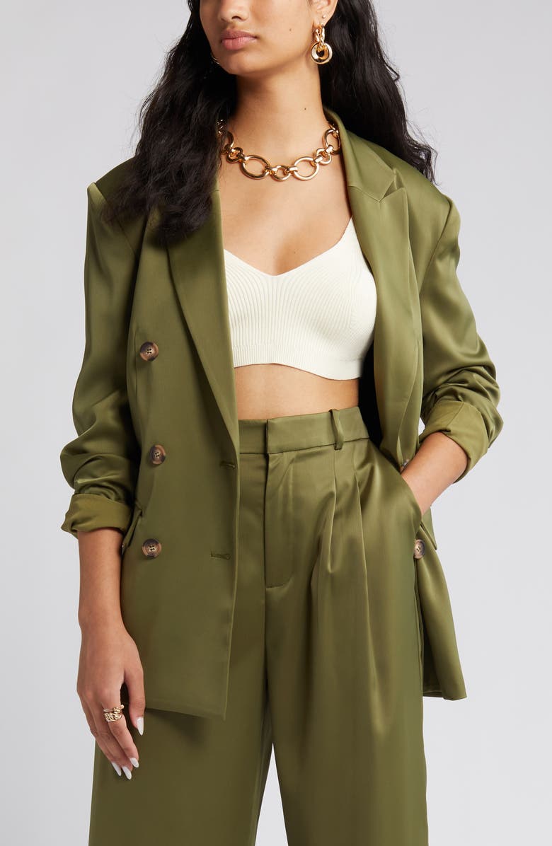 WAYF Oversize Double Breasted Blazer, Alternate, color, 