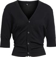 R13 Elbow Sleeve Split Hem Merino Wool Cardigan