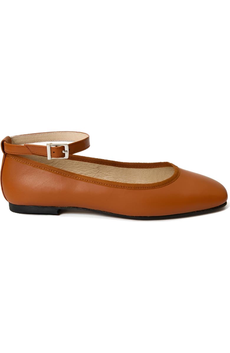 Menina Step Brive Classic Mary Jane Flat, Main, color, Caramel