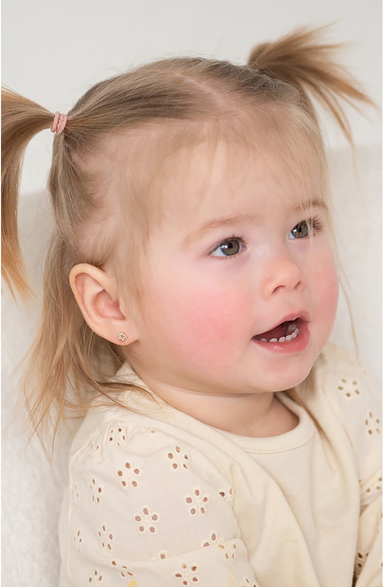 In Season Jewelry 14k Cubic Zirconia Encrusted Star Earrings, Alternate, color, Gold