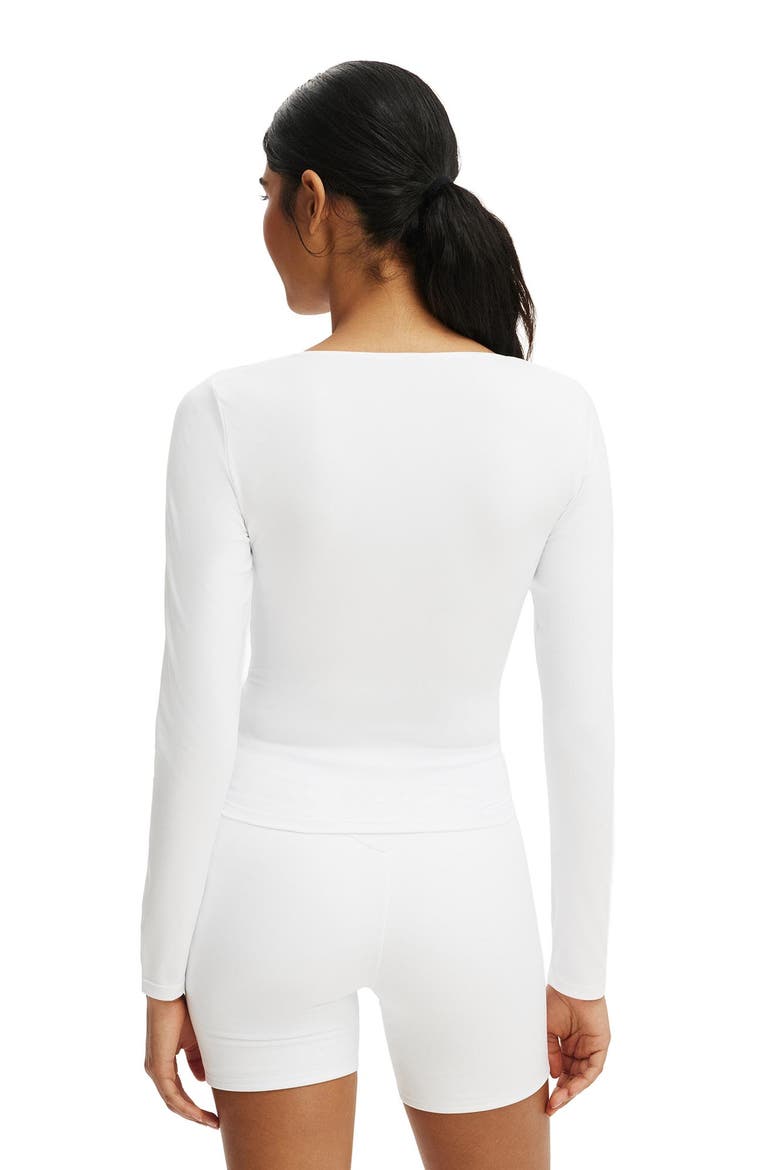 Women's Active Ultra Soft Scoop Neck Long Sleeve, Alternate, color, White
