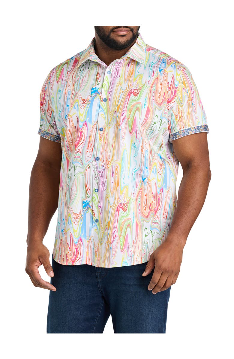 Robert Graham Big & Tall Bellenden Sport Shirt, Alternate, color, Multi