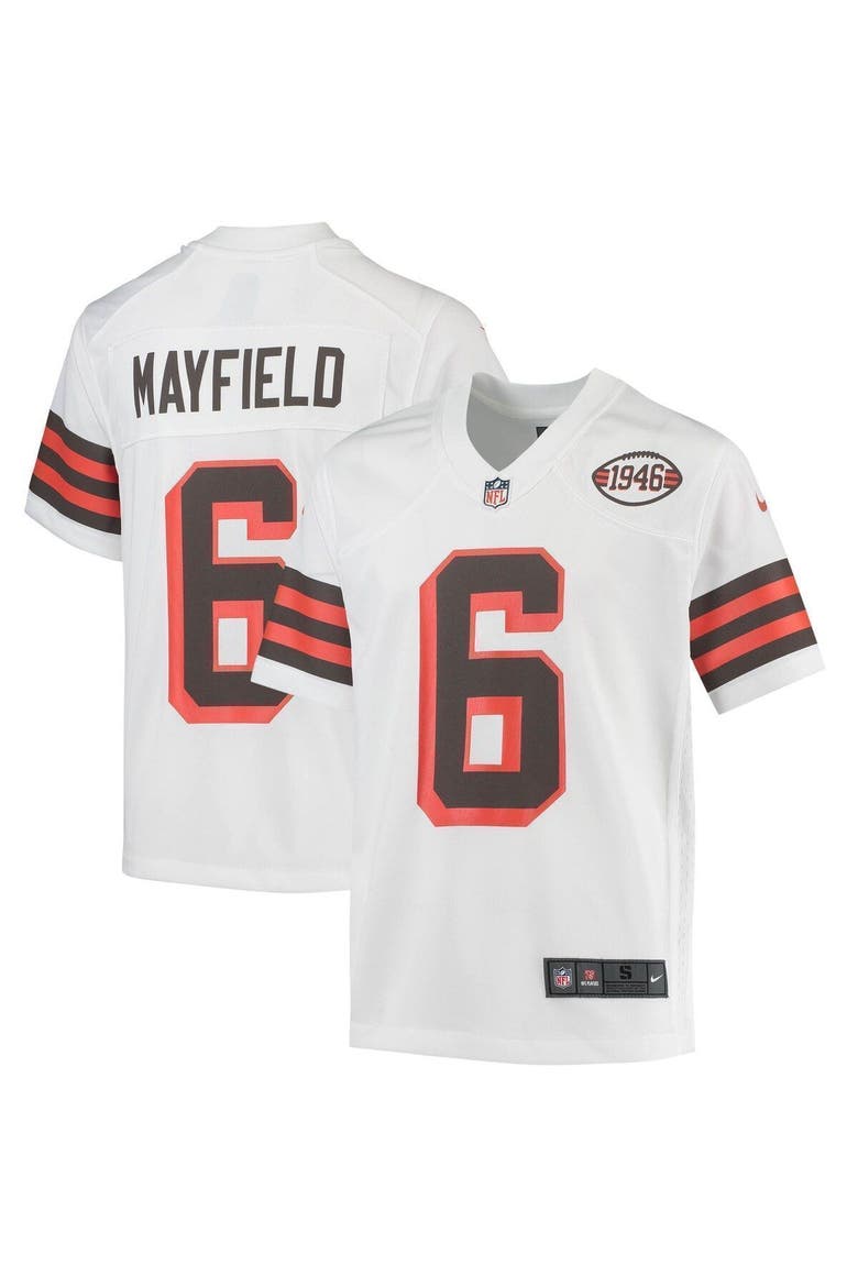 NFL Nick Chubb Game Team Jersey, Main, color, WHITE