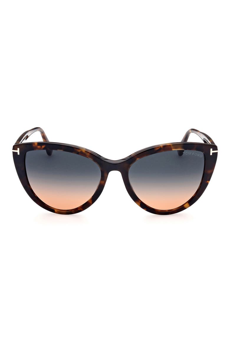 Isabella-02 56mm Gradient Cat Eye Sunglasses, Main, color, COLHAV/ GRNG